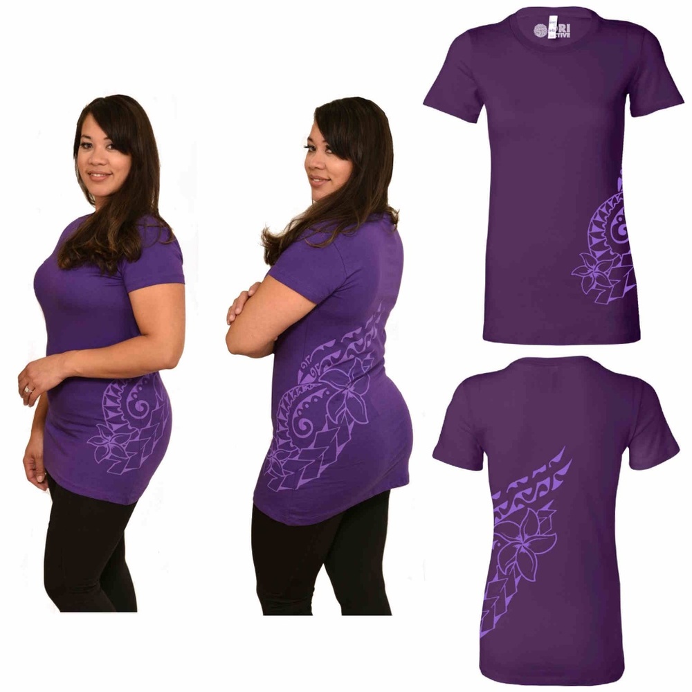 Double Plumeria Hawaiian Tattoo Design T Shirt